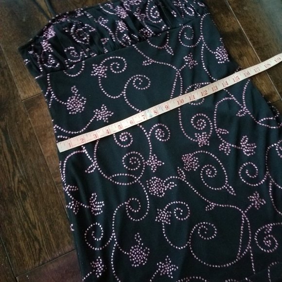M Studio Black Dress with Pink Sparkles - Picture 4 of 6